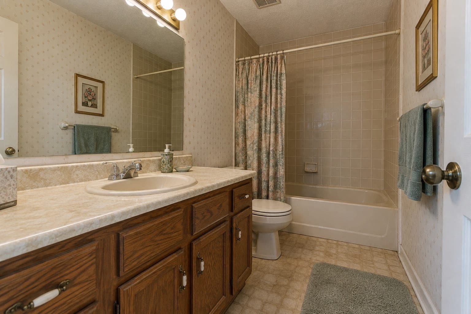 Out-of-date bathroom in a metro Atlanta home