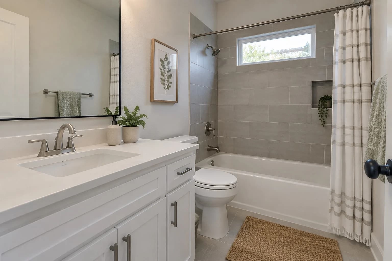 Clean updated bathroom in Austin