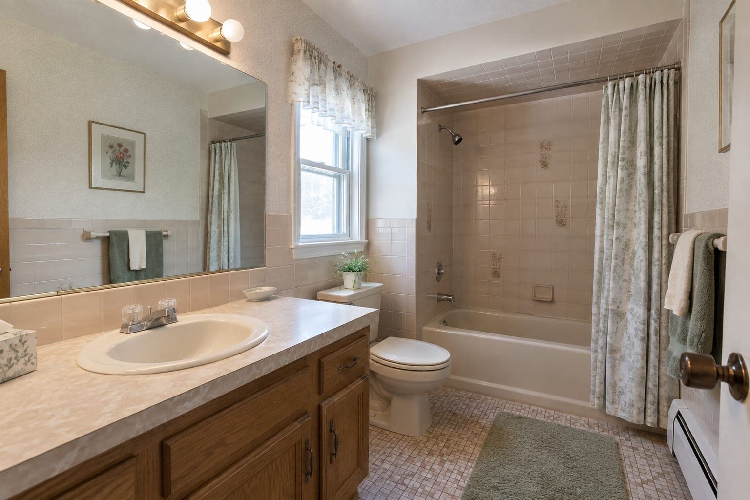 Out-of-date bathroom in a home in Boston