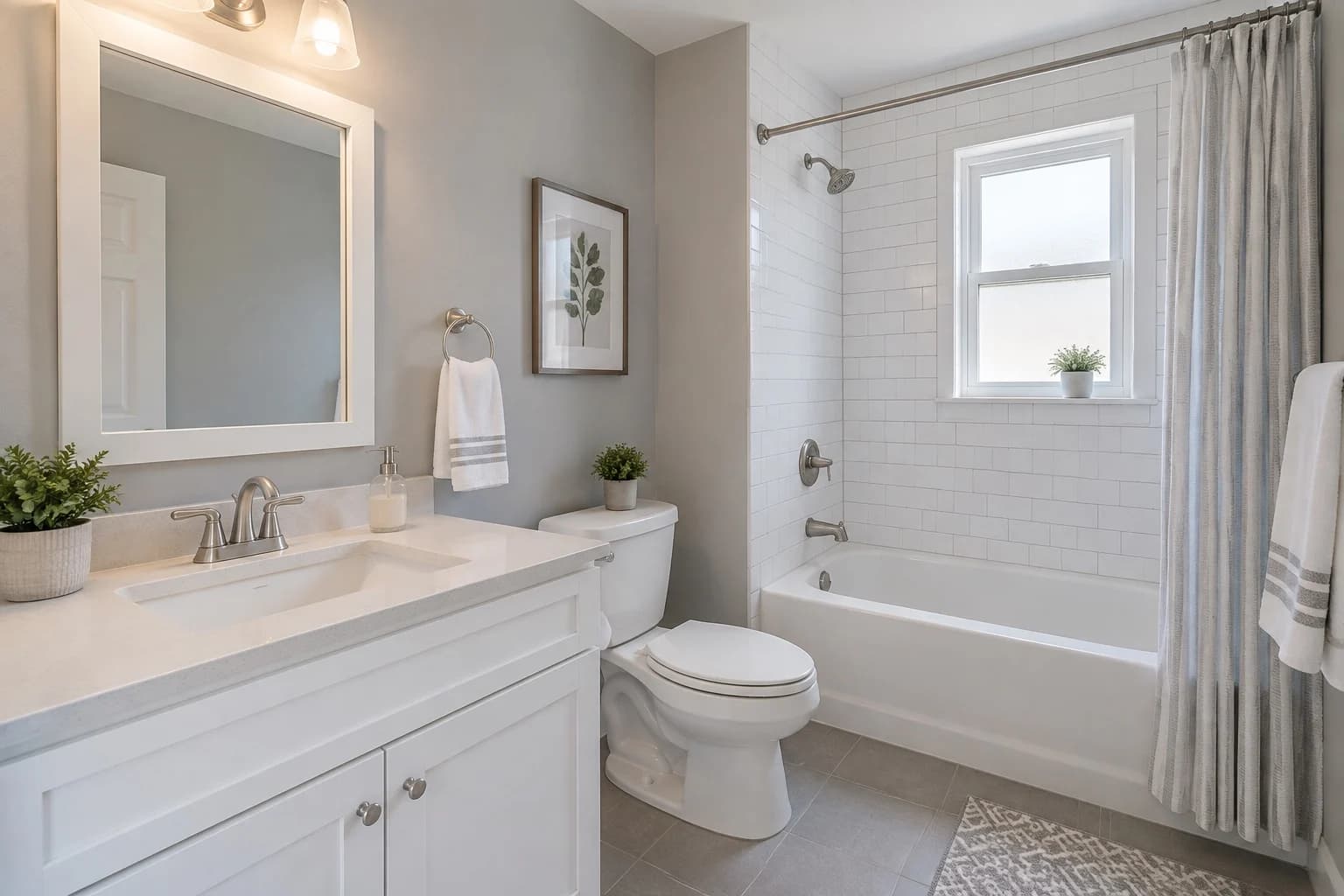 Clean updated bathroom in Boston