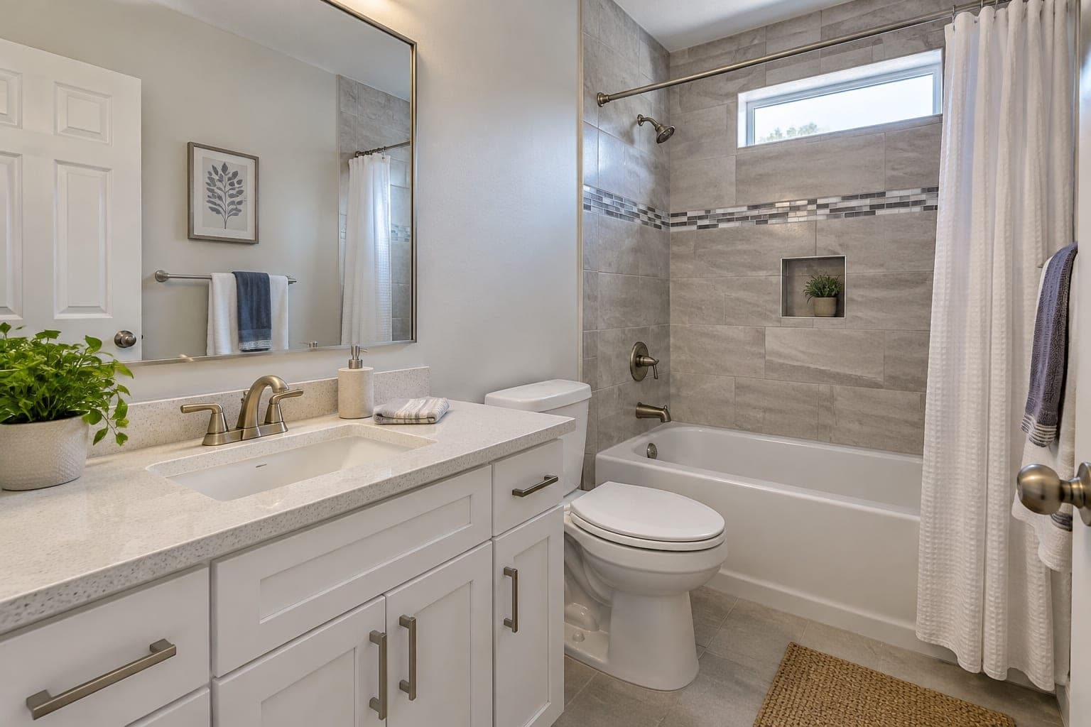 Clean updated bathroom in Tampa