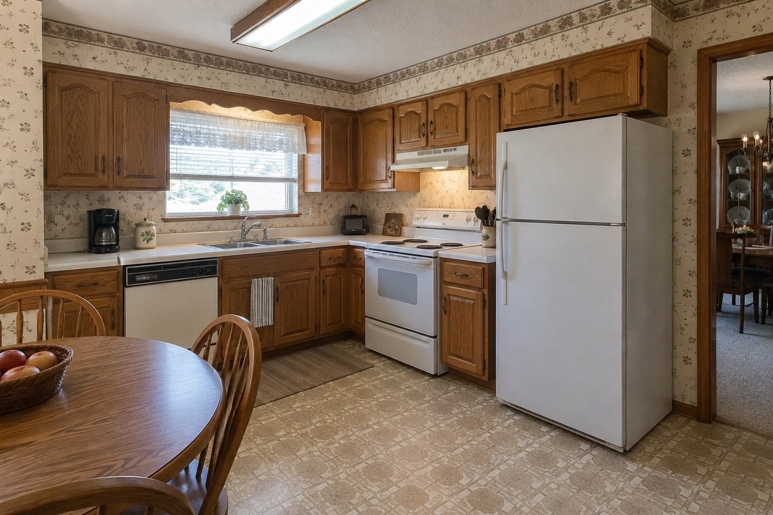 Out-of-date kitchen in a home in Tulsa