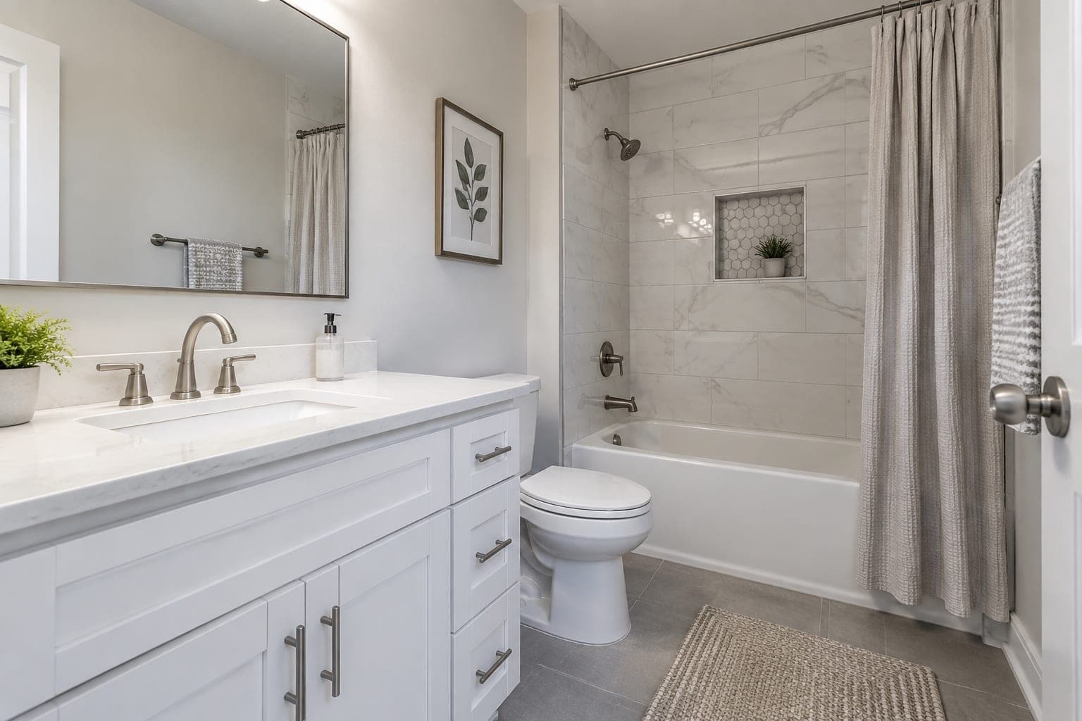 Clean updated bathroom in Tulsa